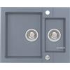 Alveus Rock lavello in granito 59.5x47.5 cm grigio/grafite/inox 4218004
