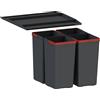 Franke EasySort contenitore per rifiuti 30 l nero-rosso 121.0494.191
