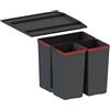 Franke EasySort contenitore per rifiuti 29.5 l nero-rosso 121.0494.150