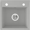 Laveo Trzynastka lavello in granito 44x44 cm grigio/grafite/inox SBP510T