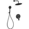 Invena Siros set doccia da incasso con soffione nero BS-90-013