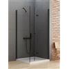 New Trendy New Soleo Black box doccia 90x80 cm rettangolare nero opaca/vetro trasparente D-0238A/D-0115B