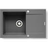 Pyramis Mido lavello in granito 79x50 cm grigio/grafite/inox 070088701