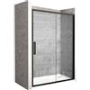 Rea Rapid Slide porta doccia 120 cm scorrevole nero semiopaca/vetro trasparente REA-K6402