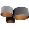 BPS Koncept Plafoniady plafoniera 3x60 W nero-oro -grigio-blu scuro 080-03-053