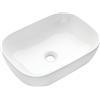 Invena Vitoria lavabo 45.5x32 cm rettangolare da appoggio bianco CE-48-001
