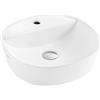 Invena Parla lavabo 40x40 cm semicircolare da appoggio bianco CE-41-001