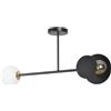 Emibig Minerva lampada da soffitto 2x15 W bianco-nero-oro 612/2