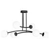 Emibig Halldor lampada da soffitto 6x10 W nero-latte 1024/6