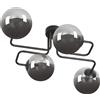 Emibig Brendi lampada da soffitto 4x10 W nero-grafite 832/4
