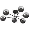 Emibig Brendi lampada da soffitto 6x10 W nero-grafite 832/6B