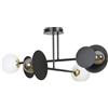 Emibig Minerva lampada da soffitto 4x15 W bianco-nero-oro 612/4