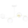 Emibig Floki lampada da soffitto 4x10 W bianco-oro 1023/4