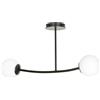 Emibig Halldor lampada da soffitto 2x10 W nero-latte 1024/2