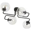 Emibig Brendi lampada da soffitto 4x10 W nero-trasparente 831/4