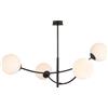 Emibig Hunter lampada da soffitto 4x10 W nero-opale 1102/4