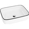 LaVita Galera lavabo 50.5x40 cm rettangolare da appoggio bianco-nero 5900378325703