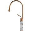 Invena Gabro rubinetto per lavabo verticale bianco-rame BU-33-W18