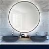 Smartwoods Bright specchio 90x90 cm rotonda con illuminazione nero 5904107900414