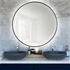Smartwoods Bright specchio 60x60 cm rotonda con illuminazione nero 5904107900056