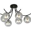 Emibig Boston lampada da soffitto 6x10 W nero-grafite 1110/6