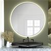 Smartwoods Bright specchio 100x100 cm rotonda con illuminazione argento 5904107900551