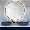 Smartwoods Bright specchio 80x80 cm rotonda con illuminazione nero 5904107900292