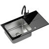 Quadron Hugh lavello con rubinetto nero/nero ST3577SC1BS-BW7059CZP