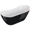 Polimat Abi vasca da bagno freestanding 180x80 cm ovale bicolore 00040