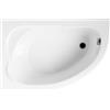 Polimat Standard vasca da bagno angolare 130x85 cm sinistra bianco 00350