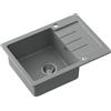 Quadron Johnny lavello graniteq 60x44 cm grigio/grafite/inox HCQJ6044SZK