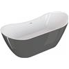 Polimat Abi vasca da bagno freestanding 180x80 cm ovale bicolore 00404