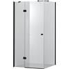 Hagser Gisa box doccia 90x90 cm quadrato nero opaca/vetro trasparente HGR15000020