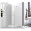 Hagser Amelia box doccia 80x80 cm quadrato cromo lucida/vetro trasparente HGR12000020