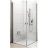 Ravak Chrome porta doccia 80 cm a battente bianco lucida/vetro trasparente 1QV40101Z1