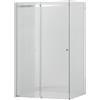 Hagser Frida box doccia 100x80 cm rettangolare cromo lucida/vetro trasparente HGR50000020