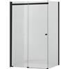 Hagser Frida box doccia 120x80 cm rettangolare nero opaca/vetro trasparente HGR18000020