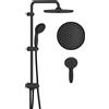 Grohe Vitalio Start System set doccia a parete con soffione nero 266802430