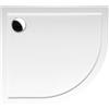 Polysan Rena piatto doccia semicircolare 90x80 cm bianco 72890