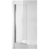 Jika Tigo parete vasca 60 cm 1 anta argento lucida/vetro trasparente H2562140026681