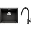 Blanco Set lavello in granito Blanco Subline 500-U 525995, rubinetto da cucina Oltens Litla 35204300