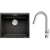Blanco Set lavello in granito Blanco Subline 500-U 525995, rubinetto da cucina Oltens Litla 35204100