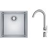Franke Set lavello in acciaio Franke Maris 122.0525.224, rubinetto da cucina Oltens Skafta 35206100