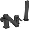 Invena Glamour rubinetto per vasca e doccia bordo vasca nero BW02S04