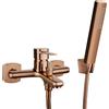 Invena Glamour rubinetto per vasca e doccia a parete rame BW02014