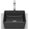 Roca Optica lavabo 35x35 cm quadrata da appoggio nero A327B12080