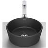 Roca Optica lavabo 35x35 cm rotonda da appoggio nero A327B15080