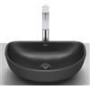 Roca Optica lavabo 45x30 cm semicircolare da appoggio nero A327C10080