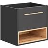 Comad Borneo armadietto 60x46x57 cm sottolavabo sospeso grafite-grigio-rovere BORNEOCOSMOS820FSC