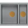 Quadron Logan lavello graniteq 55x46 cm grigio/grafite/inox HCQL5646U5-C1_U